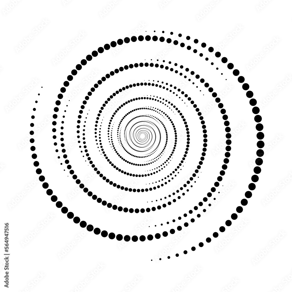Black and white swirl. Abstract halftone dots vector background texture. Black and white swirl. Abstract halftone dots vector background texture.