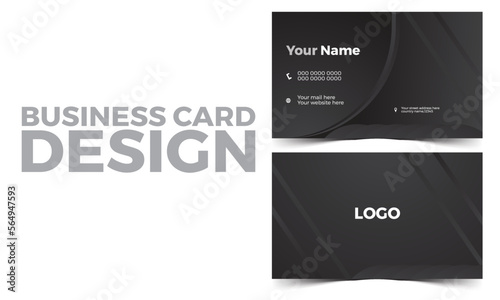 Creative business card design,Black business card design.