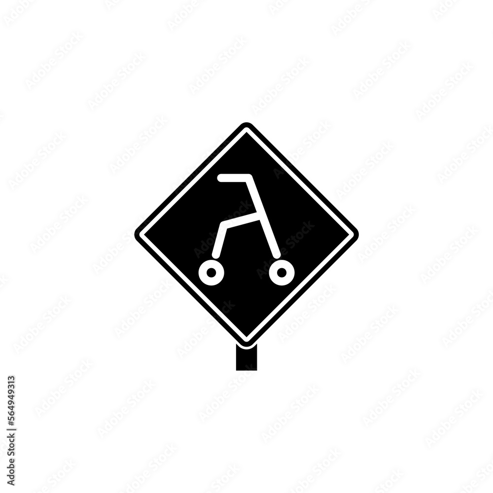 Rollator walker icon. Rolling walker sign isolated on white background Rollator walker icon. Rolling walker sign isolated on white background
