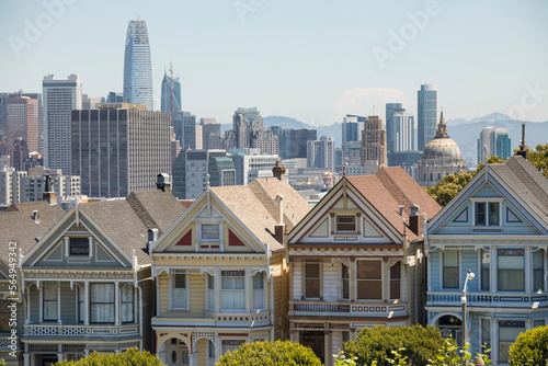 Painted ladies, San Francisco, California, USA