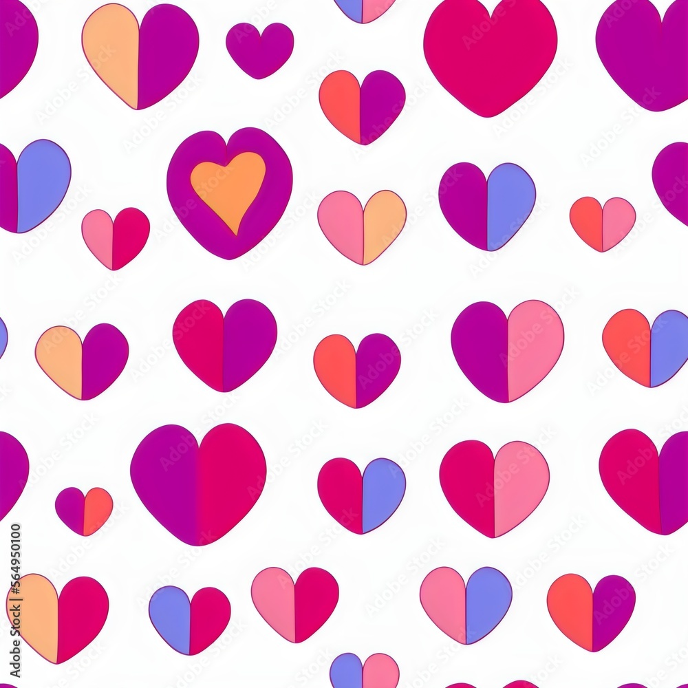 hearts on white bg, seamless hearts pattern, tileable Valentine texture asset, part of Hearts_Textures_Collection, Generative AI hearts on white bg, seamless hearts pattern, tileable Valentine texture asset, part of Hearts_Textures_Collection, Generative AI