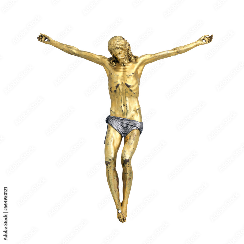 Jesus Christ corpus from a crucifix isolated Jesus Christ corpus from a crucifix isolated