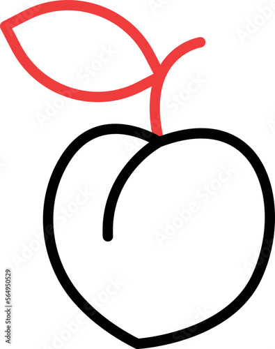 Peach Vector Icon

