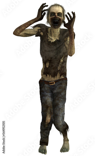 Zombie, 3d, png, isoliert 