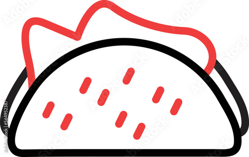 Cuadro en lienzo Taco Vector Icon