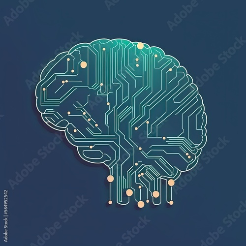 AI circuit board with brain