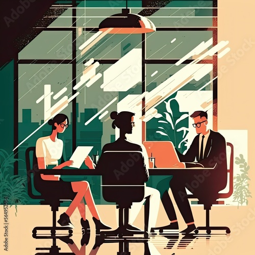 Business people professionals working in office