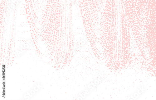 Grunge texture. Distress pink rough trace. Favorab
