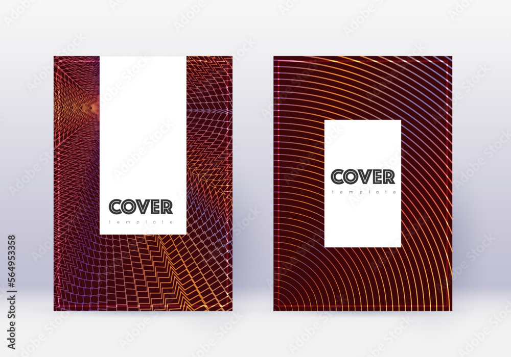 Hipster cover design template set. Orange abstract Hipster cover design template set. Orange abstract