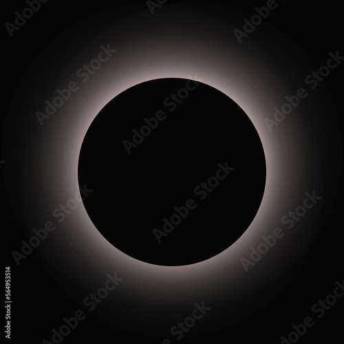 Circle illuminate light frame with color gradient