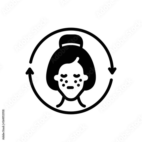 Black solid icon for sensitivity
