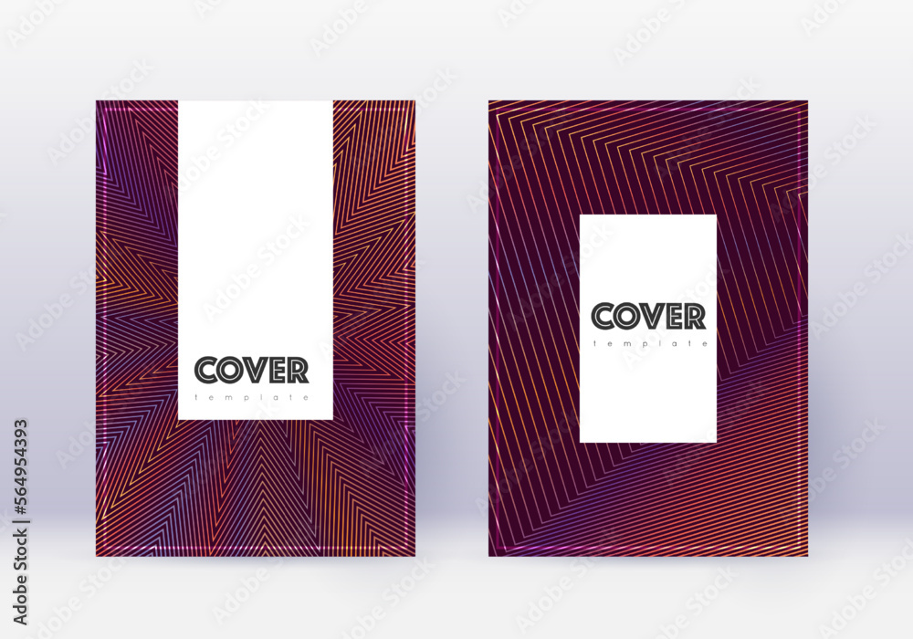 Hipster cover design template set. Orange abstract Hipster cover design template set. Orange abstract