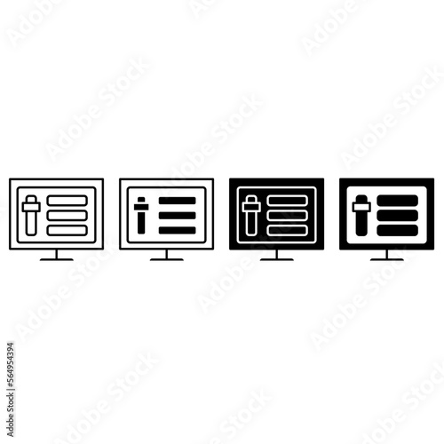 Settings icon vector set. Options illustration sign collection. adjustment symbol. control logo.