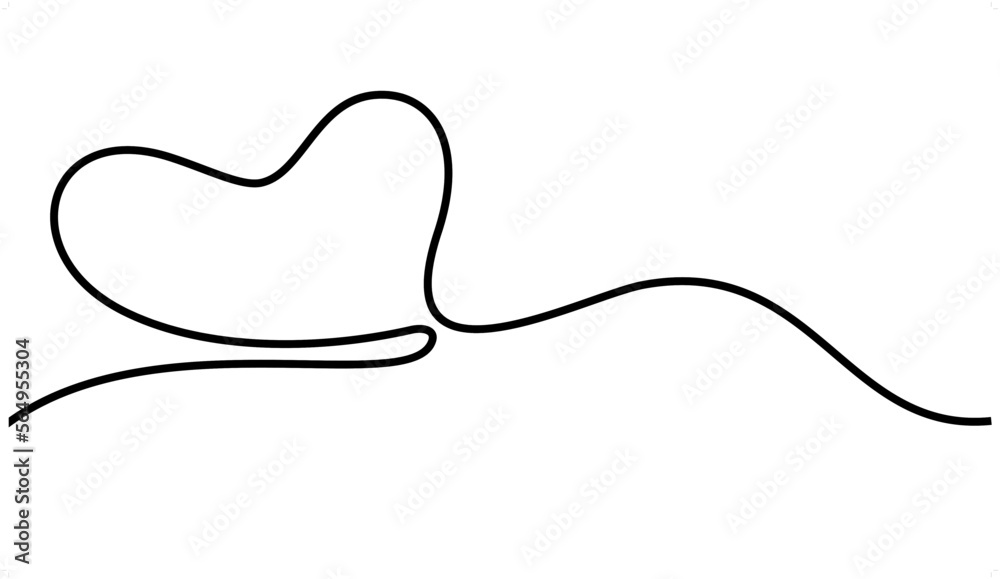 An abstract line drawing on an isolated white background