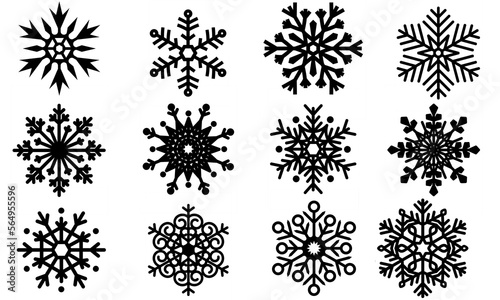 snowflakes christmas  icons