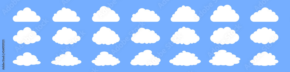 Cloud icon. Cloud set. Vector cumulus illustration