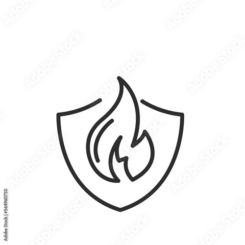 over heat protection icon vector concept design template