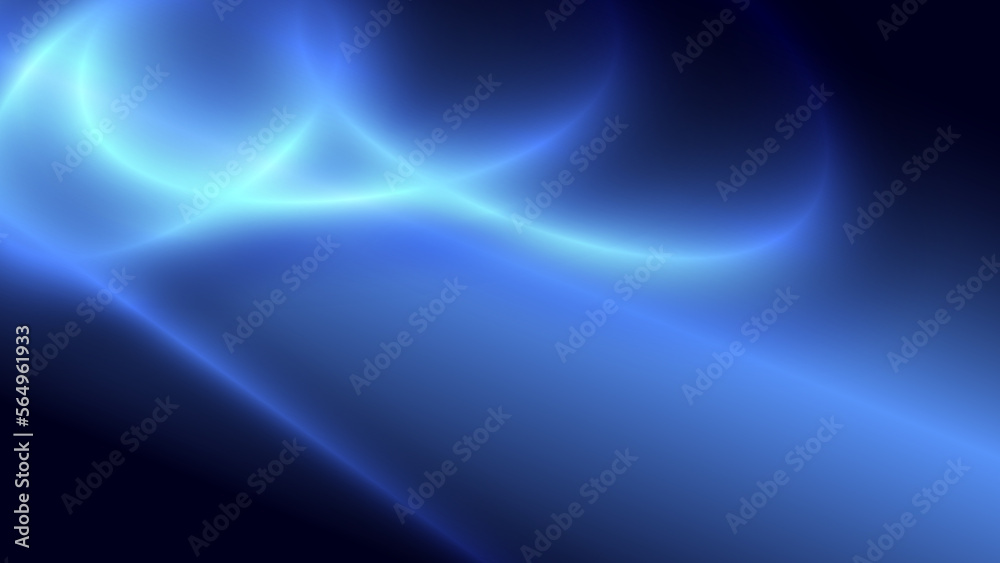 Abstract creative laser light beam on gradient dark blue background illustration.