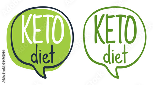 Keto friendly drawn doodle sticker