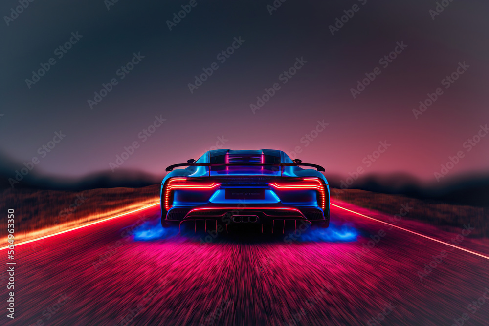 Naklejka premium motion blurred motion,speed motion blur,fast moving car