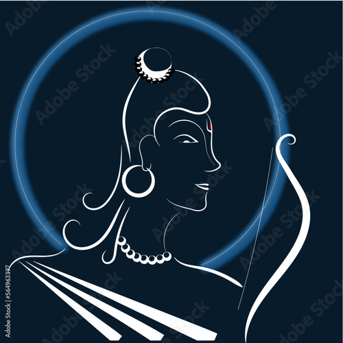 silhouette of Shri Rama