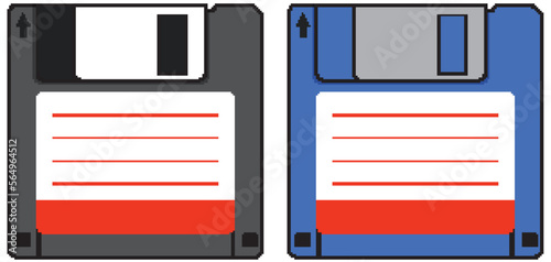 Floppy disk on white background