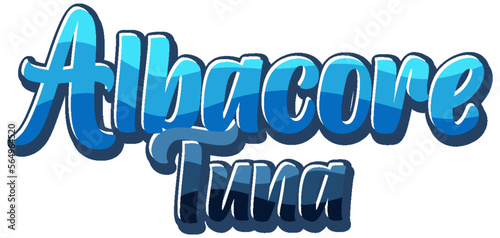 Albacore tuna text logo