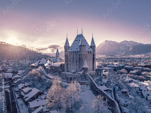 Castle of Thun, Switzerland in Winter photo