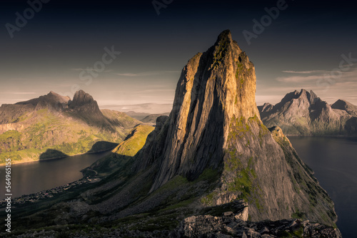 The epic Segla mountain viewed from Mount Hesten at sunset,  Senja Island, Norway © Stefano Zaccaria