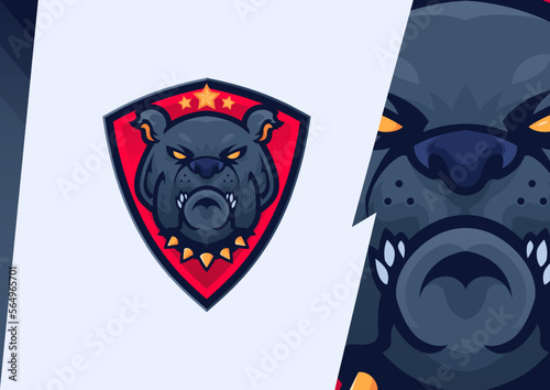 Bulldog Shield Vector