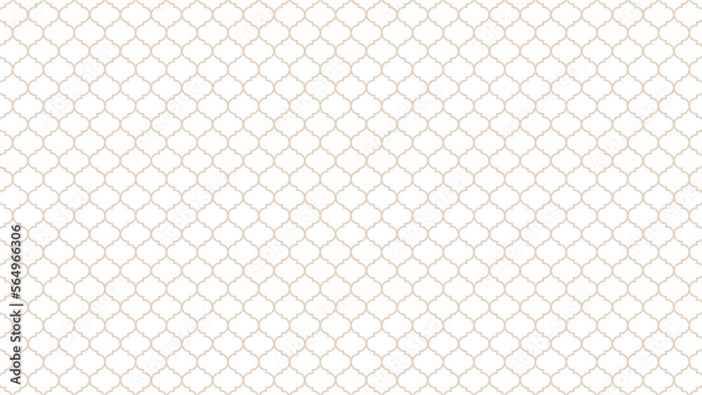 シンプルおしゃれな幾何学模様背景パターン壁紙。白モロッカンタイル。ベクターイラスト素材04 - obrazy, fototapety, plakaty 
