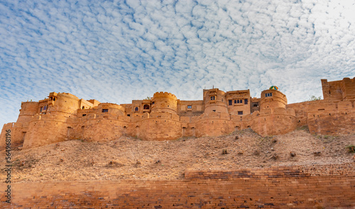 ancient heritage jaisalmer fort with bright sky at morning