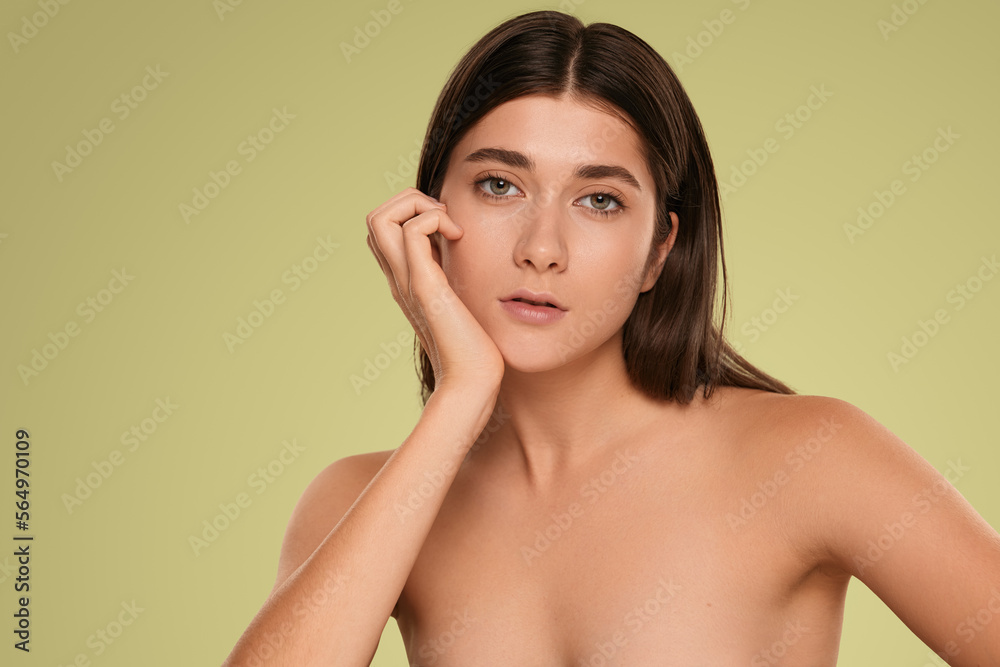 Young woman with perfect skin looking at camera Young woman with perfect skin looking at camera