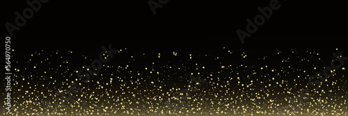 Golden gradient glitter sparks, light effect