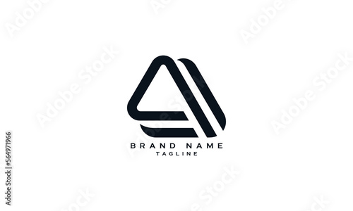 AQ, QA, Abstract initial monogram letter alphabet logo design