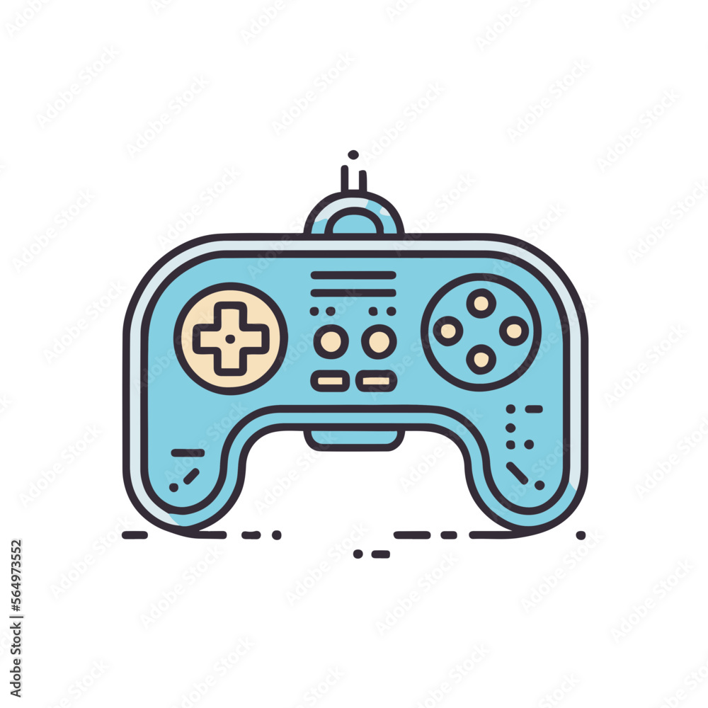 Video Game Controller, pixel perfect vector graphic illustration icon Video Game Controller, pixel perfect vector graphic illustration icon