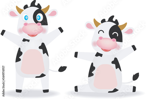 cow character vector design