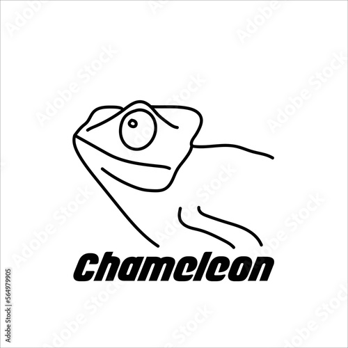 Chameleon symbol design concept icon design.  Chameleon symbolism and meanings include adaptability, artistry, balance, transformation, psychic awareness, spirit animal