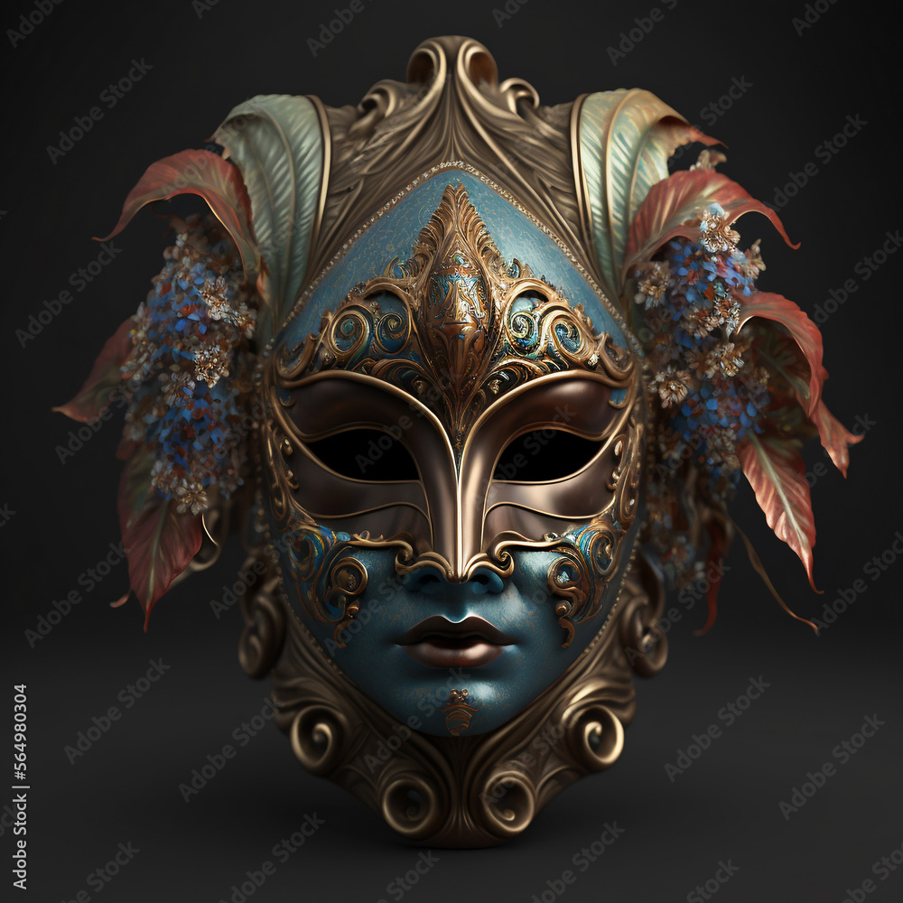Venetian Carnival Mask - Generative AI Venetian Carnival Mask - Generative AI