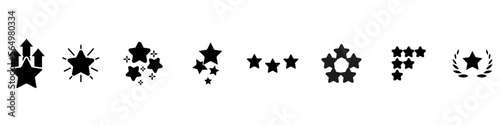 Star icon vector set. Rating illustration sign collection. Review symbol. Grade logo.
