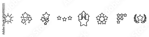 Star icon vector set. Rating illustration sign collection. Review symbol. Grade logo.