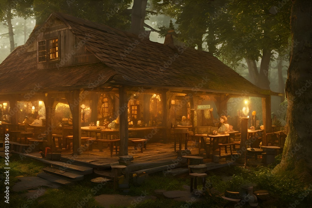 The Old Tavern series Stock Illustration | Adobe Stock