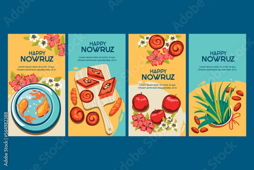 Happy Nowruz Celebration Social Media Post Design photo