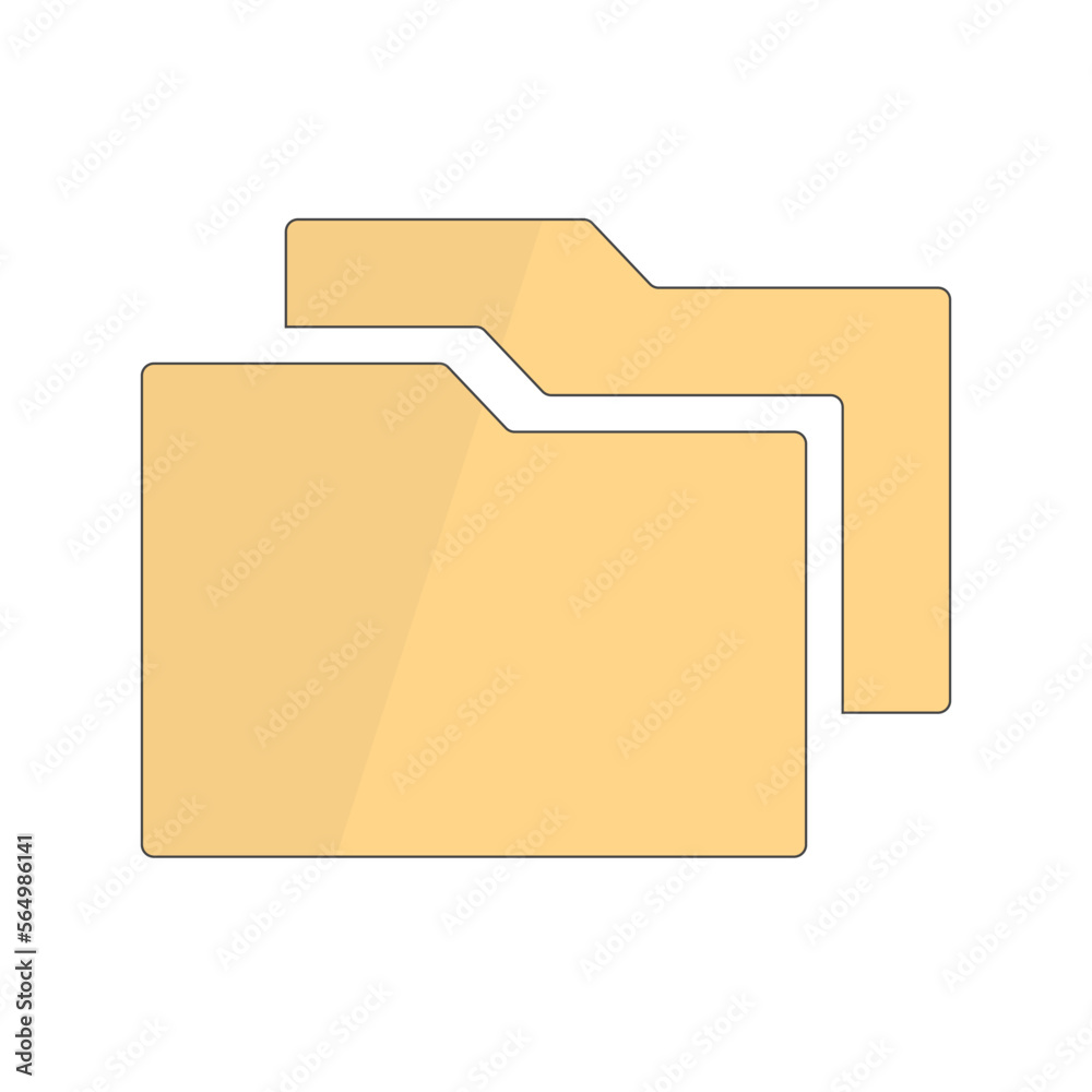 Folder icon. Directory icon. Computer folder. Vector. Folder icon. Directory icon. Computer folder. Vector.