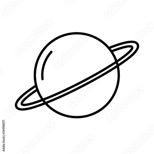 Simple Saturn icon. Planet icon. Vector.