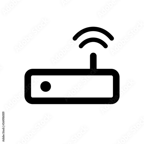 Router. Network relaying equipment. Vector.