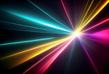 Laser light rays. neon. backgrund. Generativ AI.