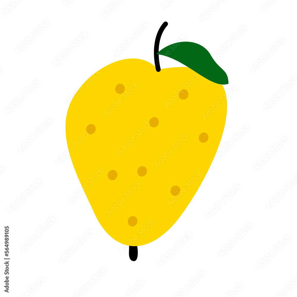Fototapeta premium yellow strawberry cartoon