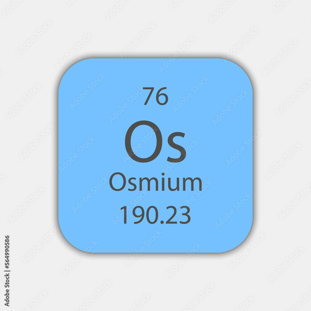 Osmium symbol. Chemical element of the periodic table. Vector illustration. Osmium symbol. Chemical element of the periodic table. Vector illustration.