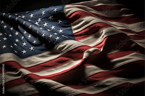 American Flag Waving in the Wind, Generative Ai